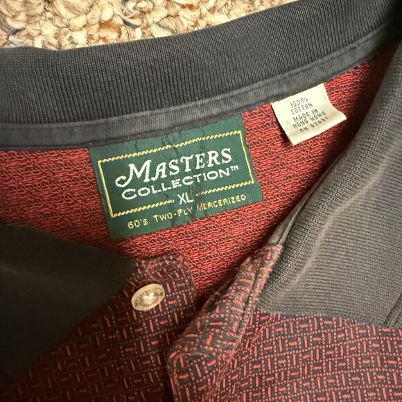 Masters Polo Shirt Mens Extra Large Red Masters Collection Golf - Picture 3 of 8
